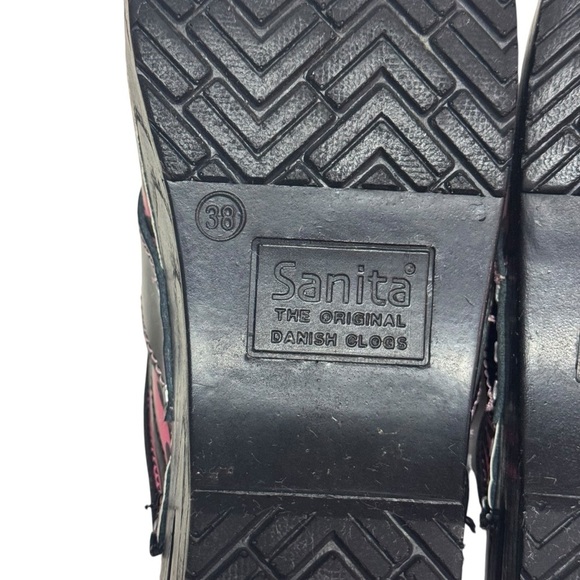 Sanita Professional Liv Patent Leather Nurse Clogs EUR 38 Womens Size 7.5 Zebra - Picture 7 of 7